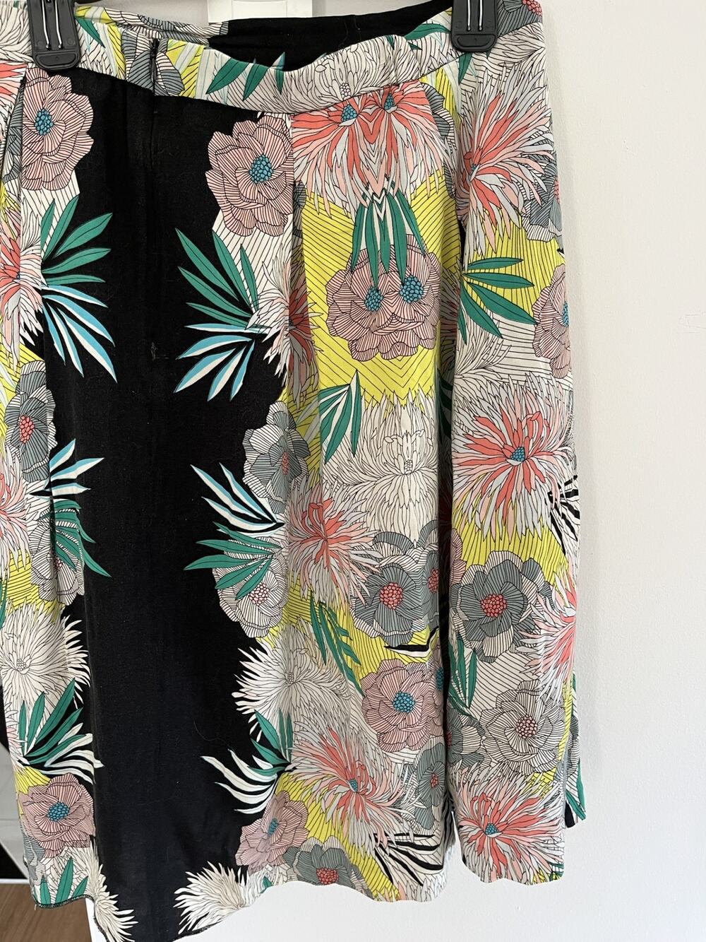 Y2K Anthropologie Womens Skirt 10 Vintage Tropical Print Fairy Whimsigoth